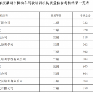 巢湖驾培行业迎“年检”，最权威的评选来了！